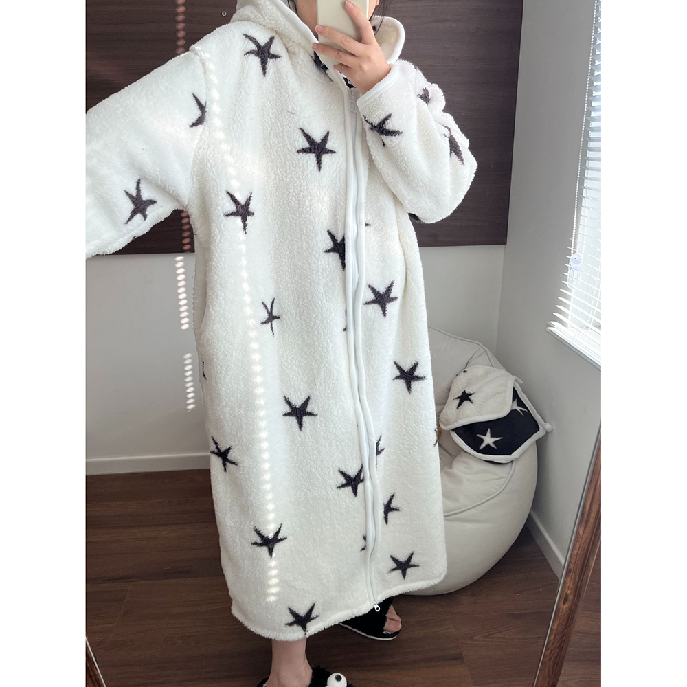 MICOACH 行走的被窩花漾款連帽睡袍