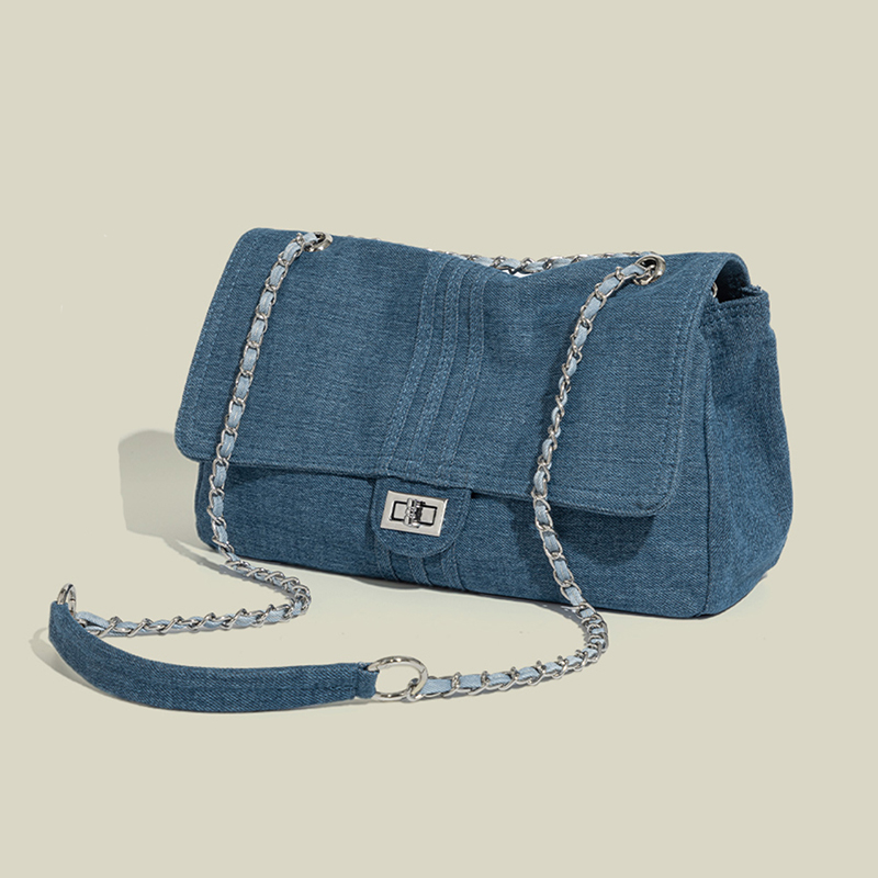 CHREES&KFLLH 牛仔鏈條流浪包