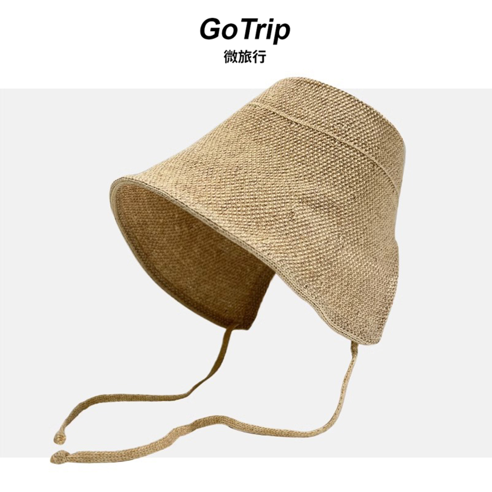 悅生活--GoTrip微旅行 天然亞麻無死角遮陽帽