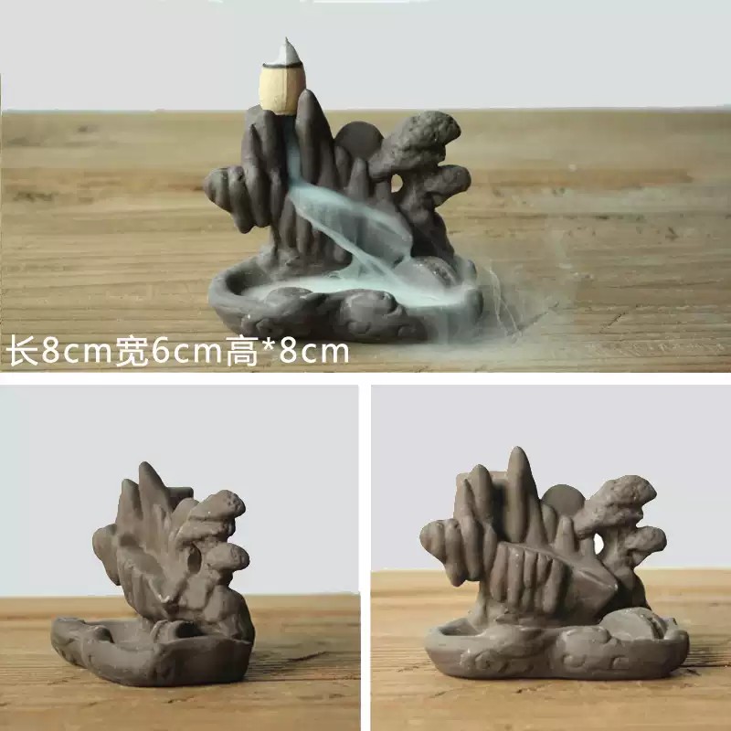 中華古法 德化陶瓷群擁山水款香盤組