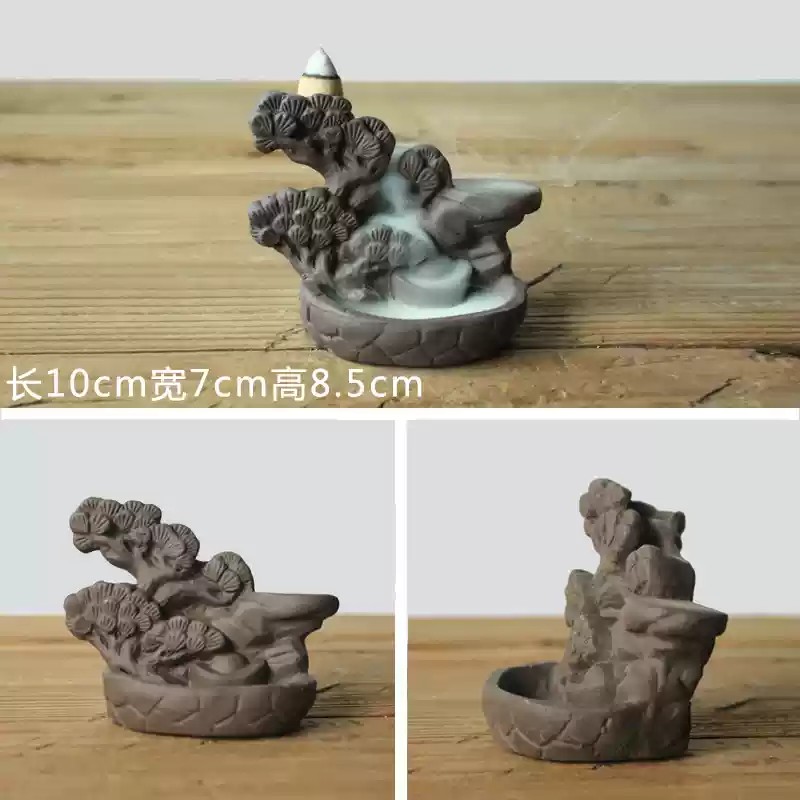 中華古法 德化陶瓷群擁山水款香盤組