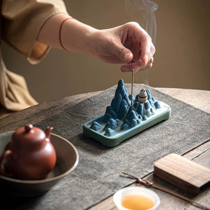 中華古法 德化陶瓷萬山群繞香盤組