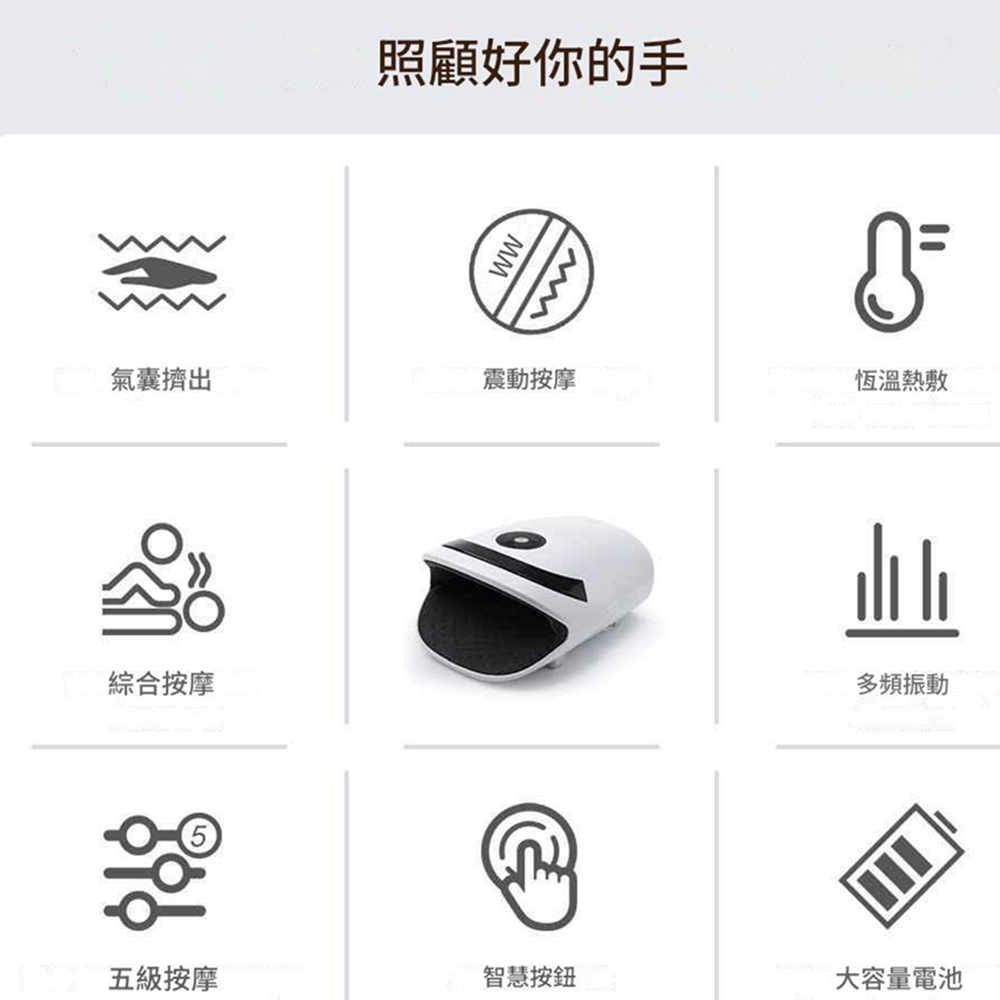 悅生活--Best buy  智能氣囊手部放鬆按摩器