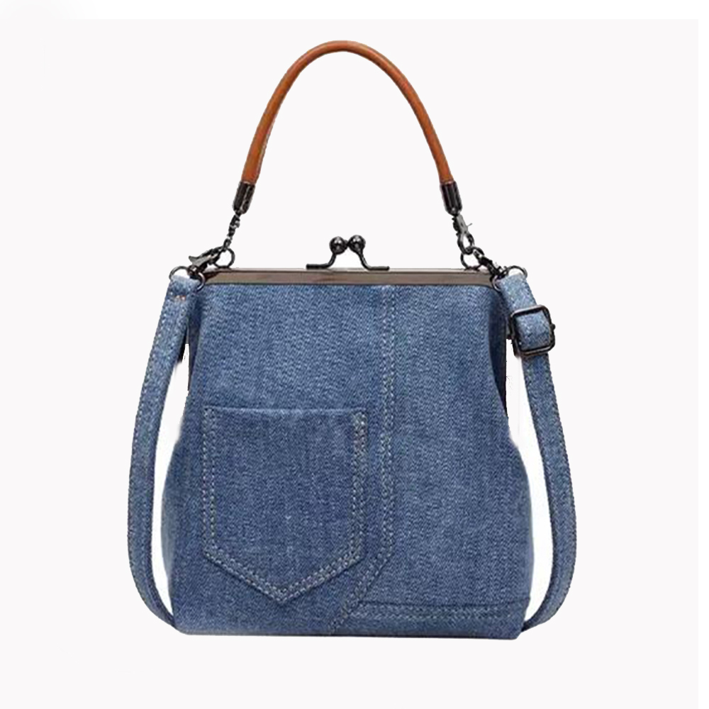 MICOACH 復古藍調牛仔口金包