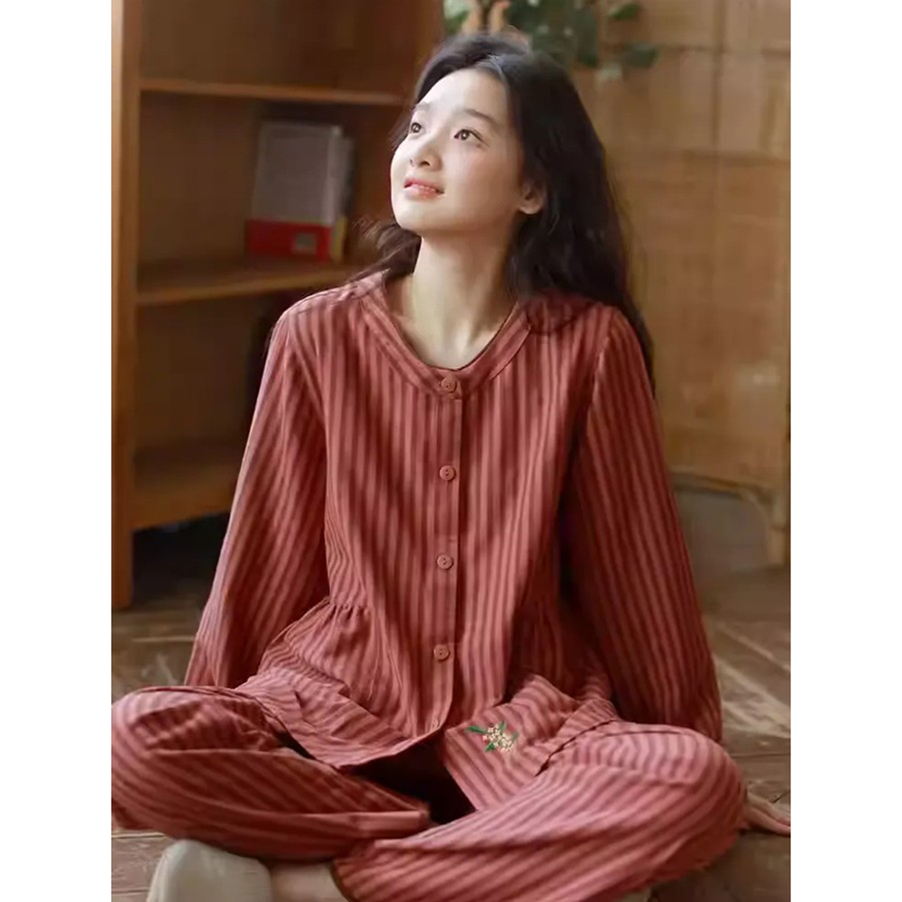 MICOACH 春秋純棉雙面磨毛甜美居家休閒衣褲組