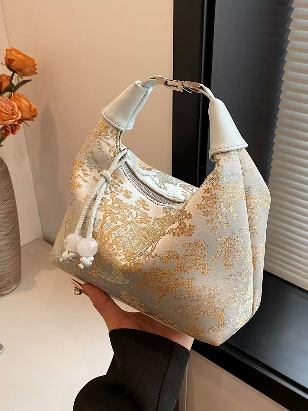 MICOACH 刺繡古風水餃包