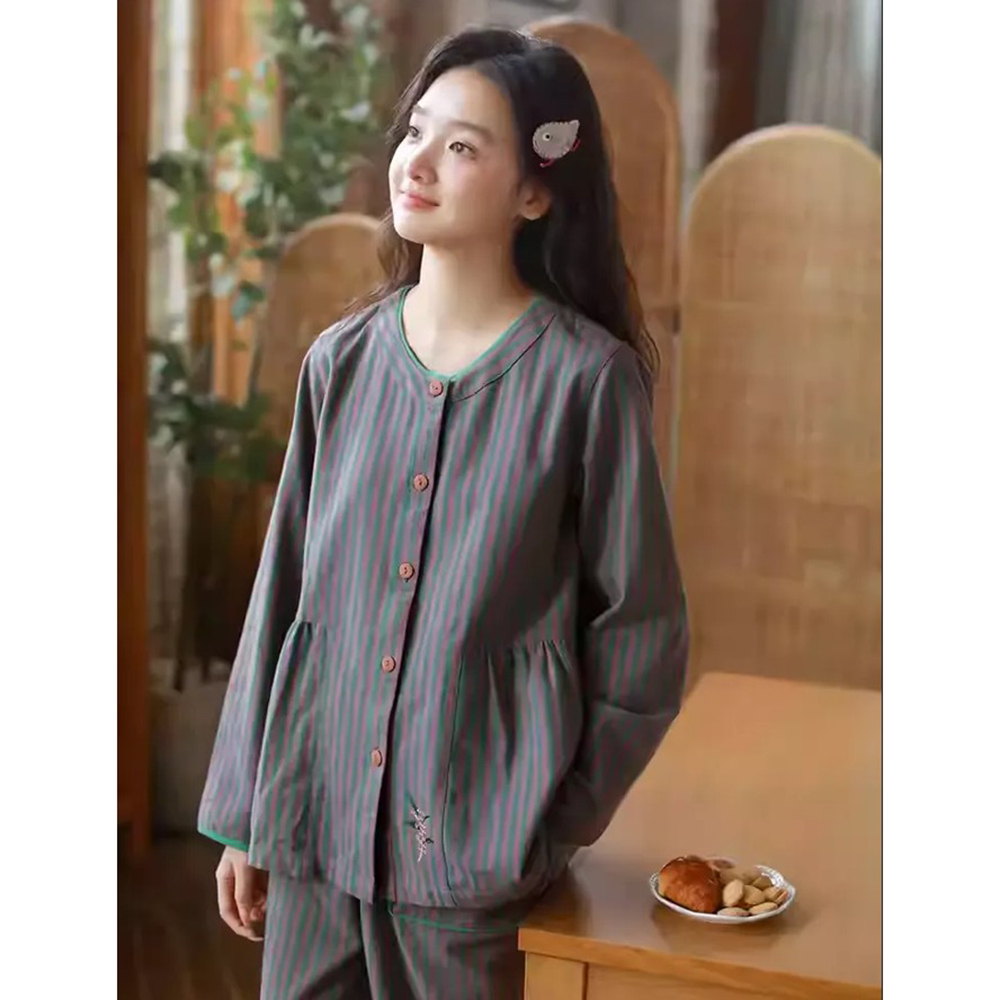 MICOACH 春秋純棉雙面磨毛甜美居家休閒衣褲組