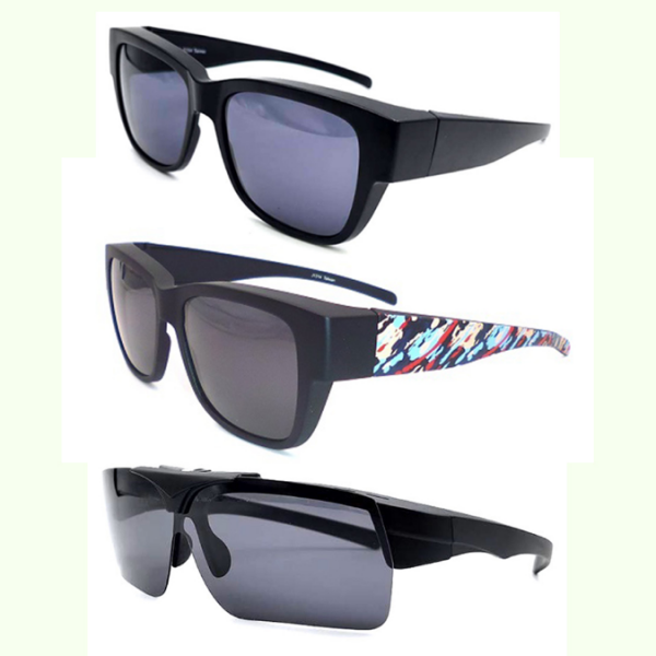 悅生活--Eyeful低調款兩用偏光太陽眼鏡 (套鏡款+雨天專用款)