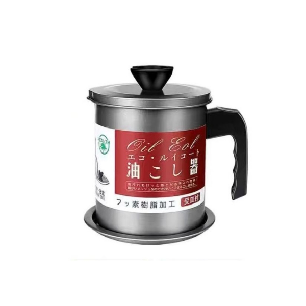 悅生活-Besty buy 304不鏽鋼日本廚師專用濾油壼1.4L