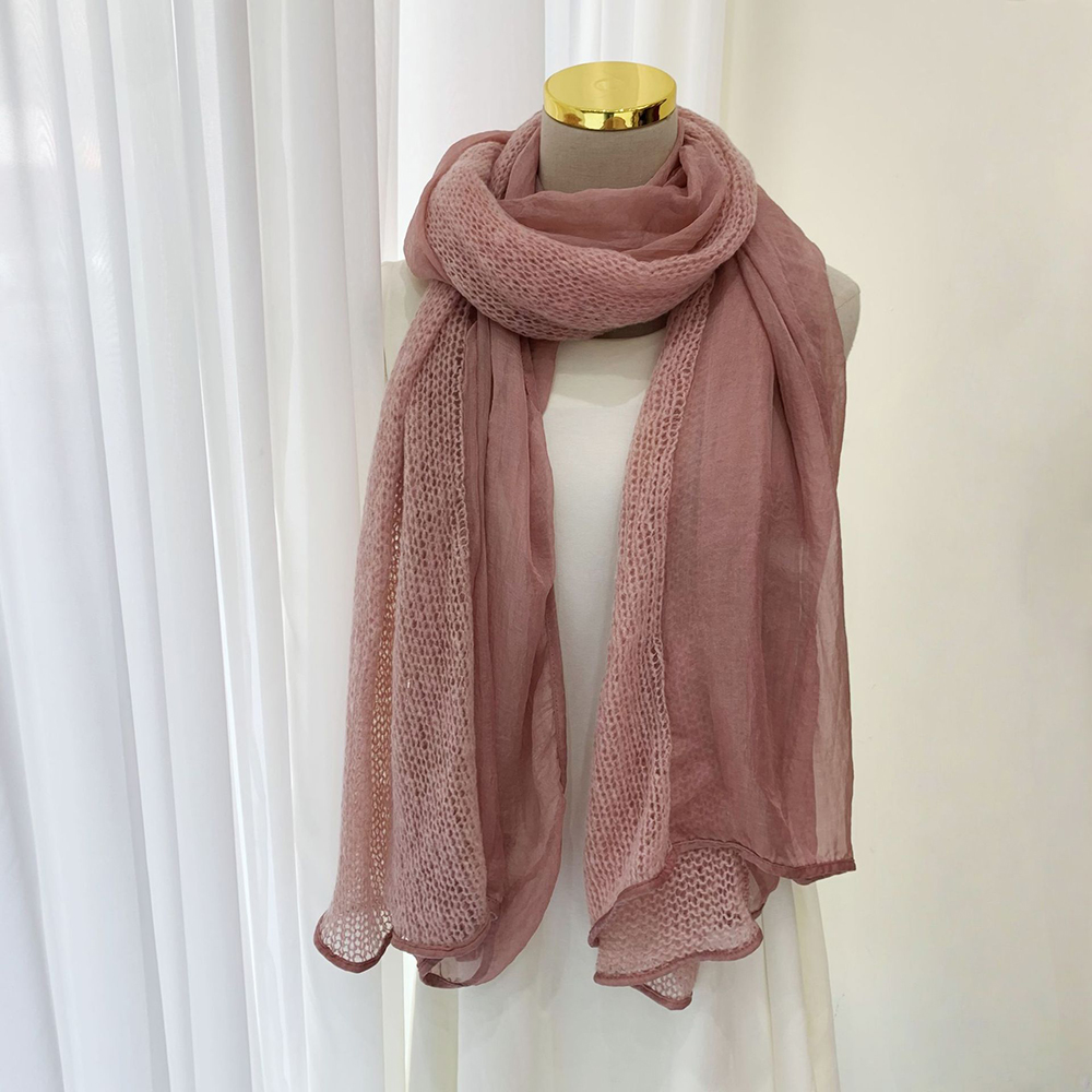 MICOACH 溫柔系拼接圍巾