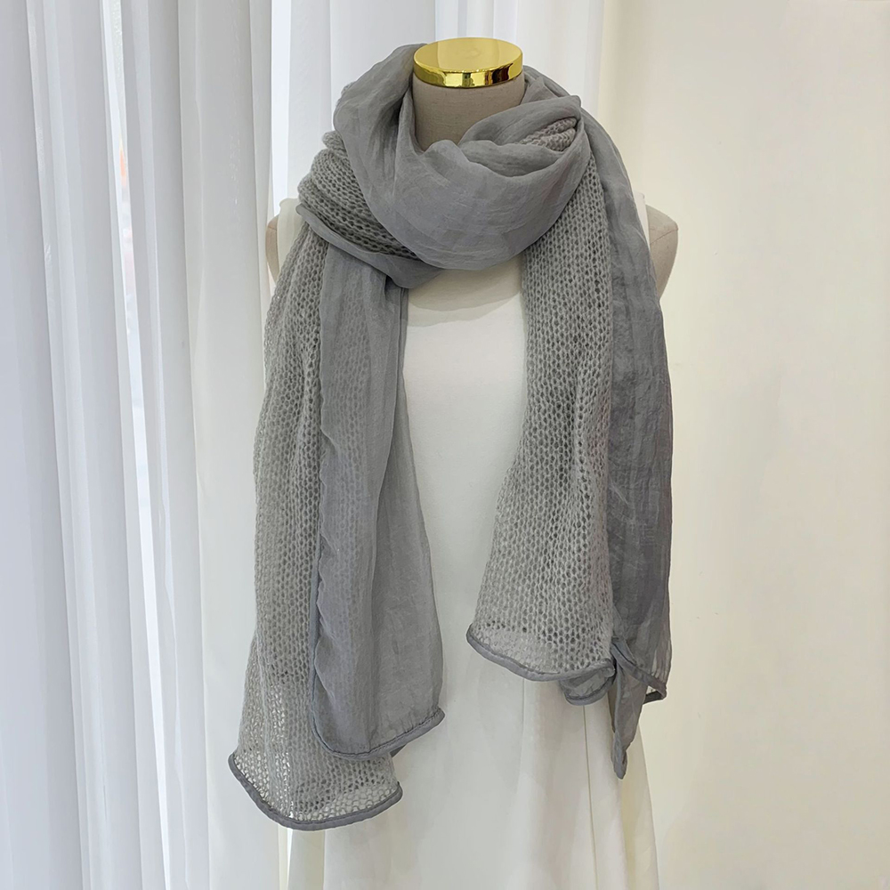 MICOACH 溫柔系拼接圍巾