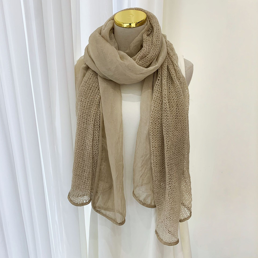 MICOACH 溫柔系拼接圍巾