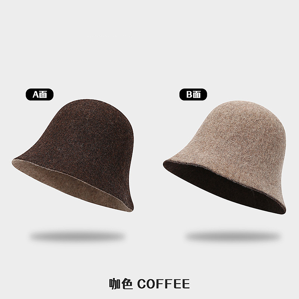 MICOACH 英國皇家仕女款雙面用純羊毛水桶帽