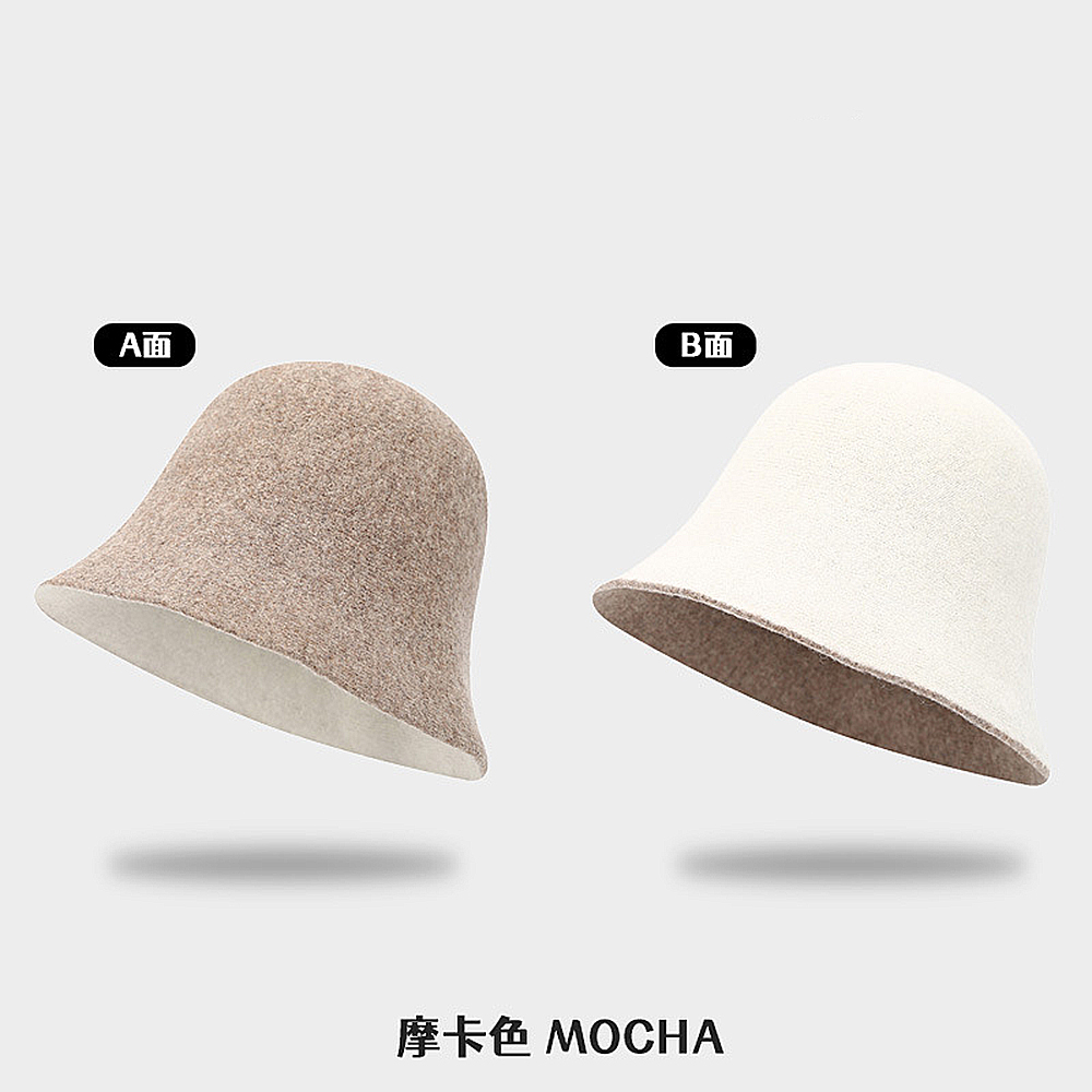 MICOACH 英國皇家仕女款雙面用純羊毛水桶帽