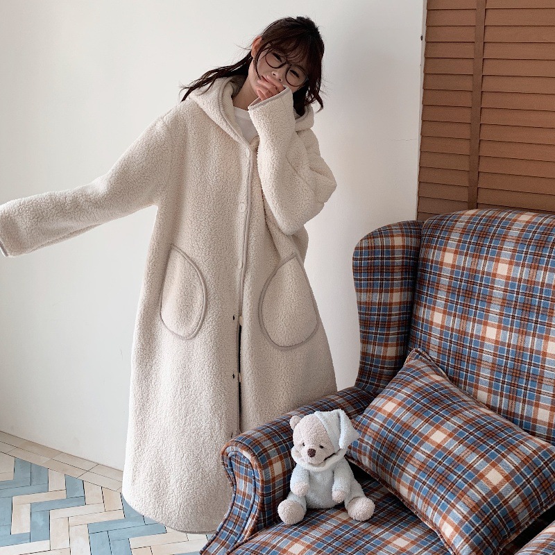 MICOACH 挪威精品羊羔絨可甜可鹹睡袍