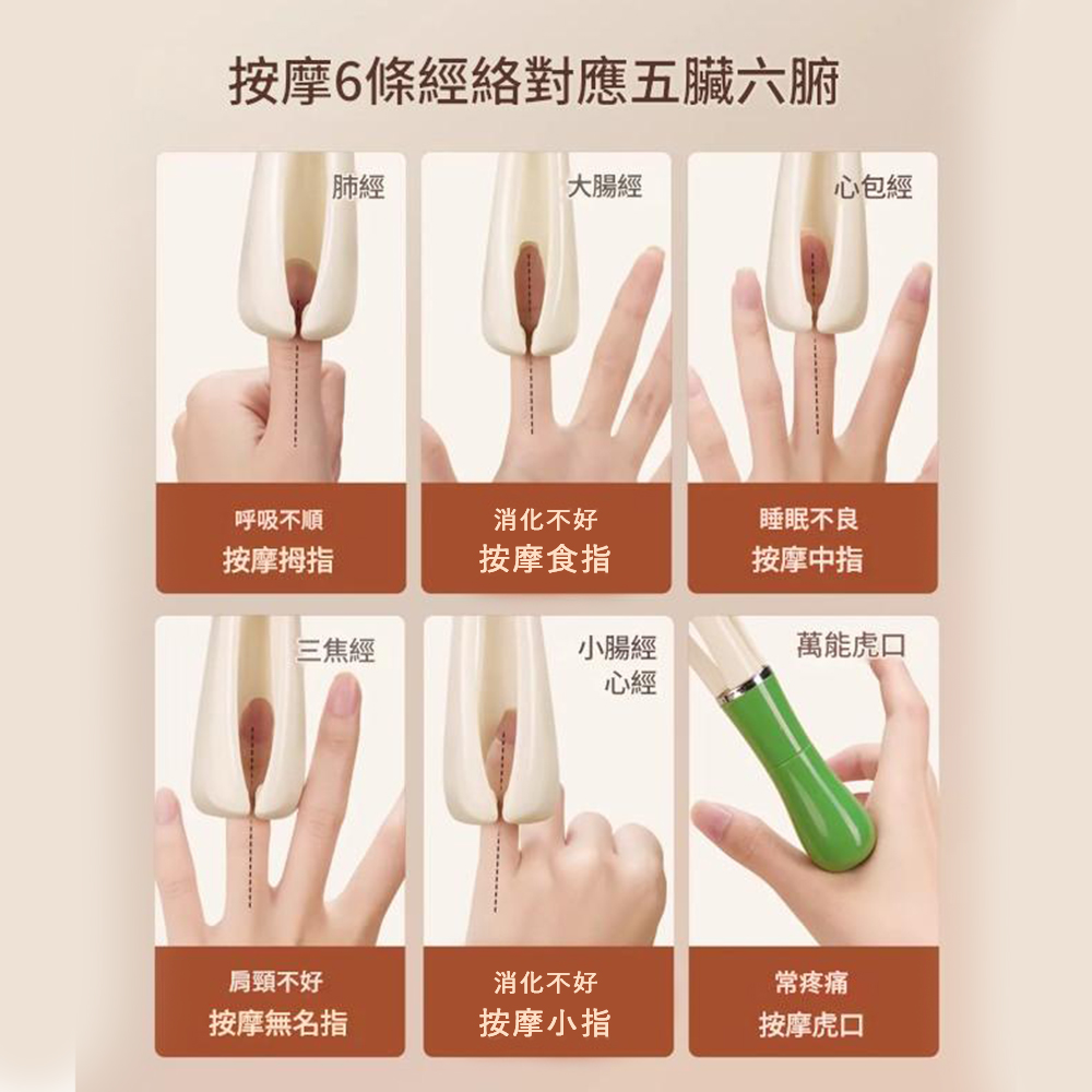 中華古法 中醫研發6滾球手指舒壓器