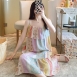 悅生活--Best buy 少女系無袖防凸點冰絲睡裙